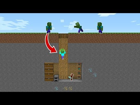 GİZLİ EVE ZOMBİLER SALDIRIYOR! 😱 - Minecraft