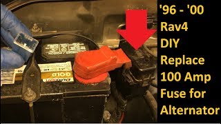 '96-'00 Toyota Rav4 Stuck in Park, No Cluster Lights: Replace 100 Amp Alternator Fuse Fusible Link