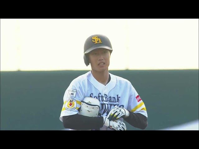 【ファーム】見事な勝ち越し打!! ホークス・渡邉陸のタイムリー2ベースヒット!! 2021/7/28 H-T(ファーム)