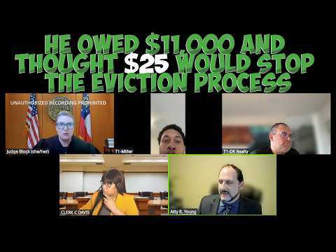 The $25 Insult: Tenant Tries to Block $11,000 Eviction with Pocket Change