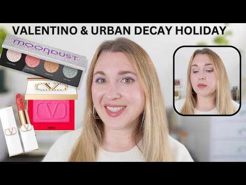 VALENTINO & URBAN DECAY HOLIDAY: Pink is Punk Blush, Roman Grace Lipstick, Moondust Galactic Cowgirl