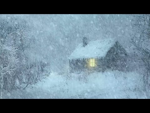 11 Hours Blizzard Sounds Experience for Sleeping | Winter Storm Sound & Heavy Snowstorm | Relaxing