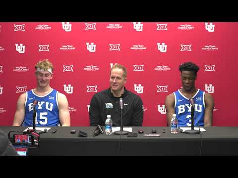 Post-game press conference |  Richie Saunders Kevin Young & AJ Dybantsa | BYU at Utah