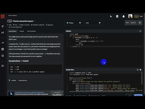 Find The Next Perfect Square In Python Python Coding Programming