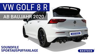 Video: Bastuck Edelstahl Duplex Sportauspuff-Komplettanlage ab OPF inkl. Klappensteuerung VW Golf 8 R