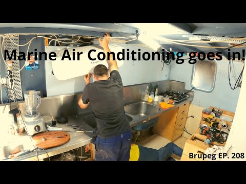 Marine Air Conditioning Goes In - Project Brupeg Ep. 208