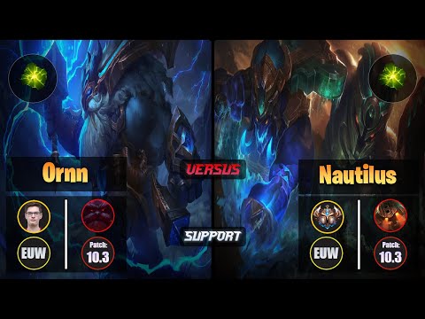 Mikyx ORNN (Support) [Aftershock] VS NAUTILUS - Challenger EUW Patch 10.3