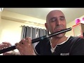 Playing Badinerie on a wood flute
