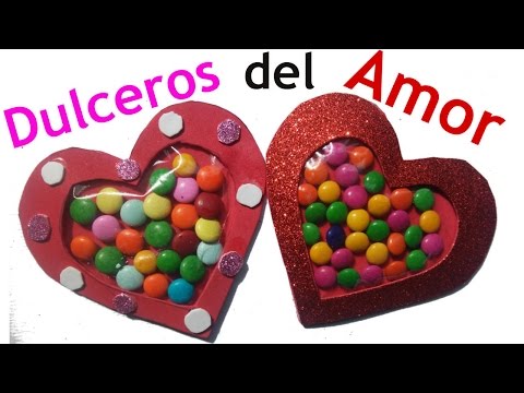 Dulceros del Amor en forma de Corazón - Manualidades para San Valentín