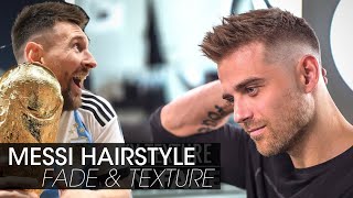 Messi hairstyle | Mens Short Fade & Texture Haircut