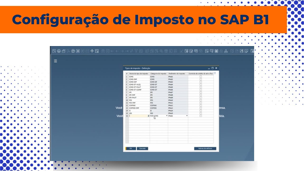 Configuração de Impostos no SAP Business One