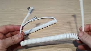 Paquete de 2 Cable Lightning Coche en Espiral de 90 Grados PD27W, Ideales para no andar liado con ca