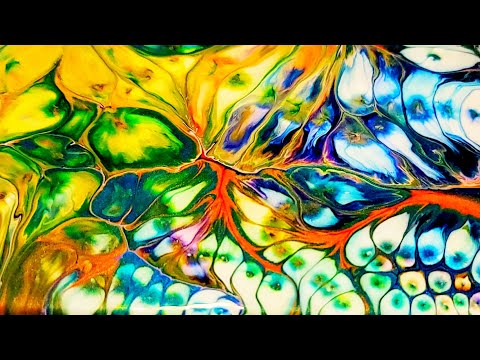 Chameleon Cells! Simple For Beginners | Acrylic Pour Painting | Fluid Art | Paint Pouring