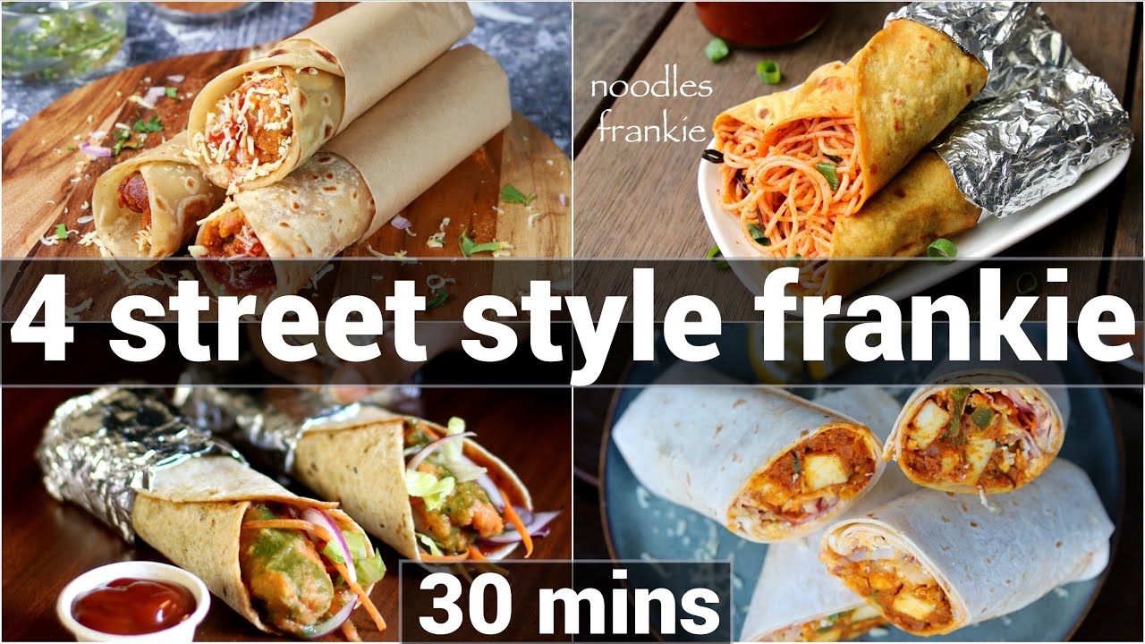 4 mumbai street style frankie recipes with frankie masala | street style kathi roll with masala