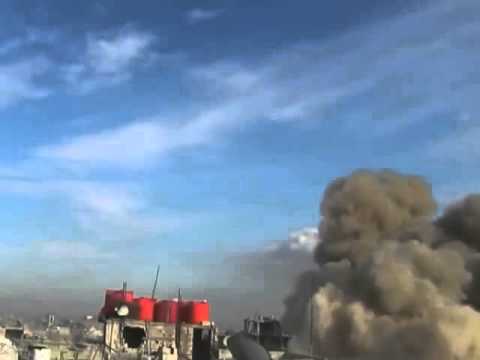 Сирия СЕГОДНЯ 2016!Момент попадания ракеты БеТАБ 500 по командному пункту ИГИЛа в пров Дамаск