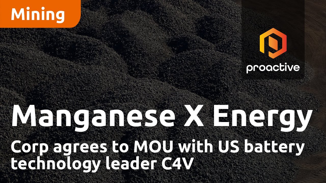 Manganese X Energy Corp agrees to MOU with US battery technology leader C4V