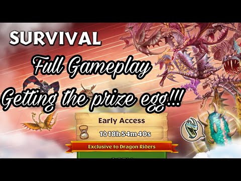 THE NEW SURVIVAL GAUNTLET FULL GAMEPLAY AND GETTING THE PRIZE EGG! - Dragons: Rise of Berk