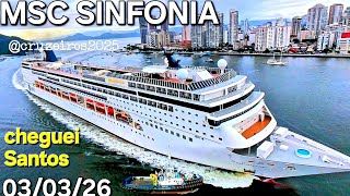 MSC SINFONIA ship navio cruzeiro  Santos  03/03/26  #buzios @cruzeiros2025  #cruise chegando