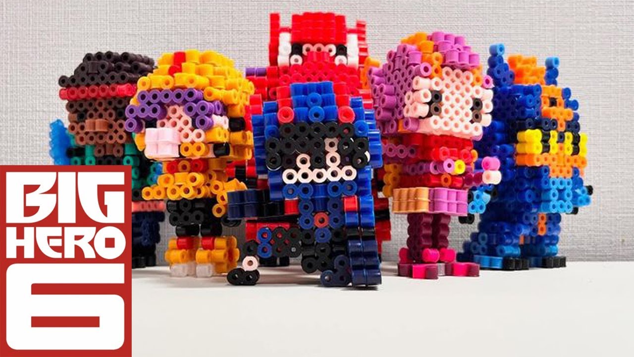 Grandes Héroes 6 en 3D Perler Beads, Hama Beads, Artkal,  Disney @kate_perler_beads