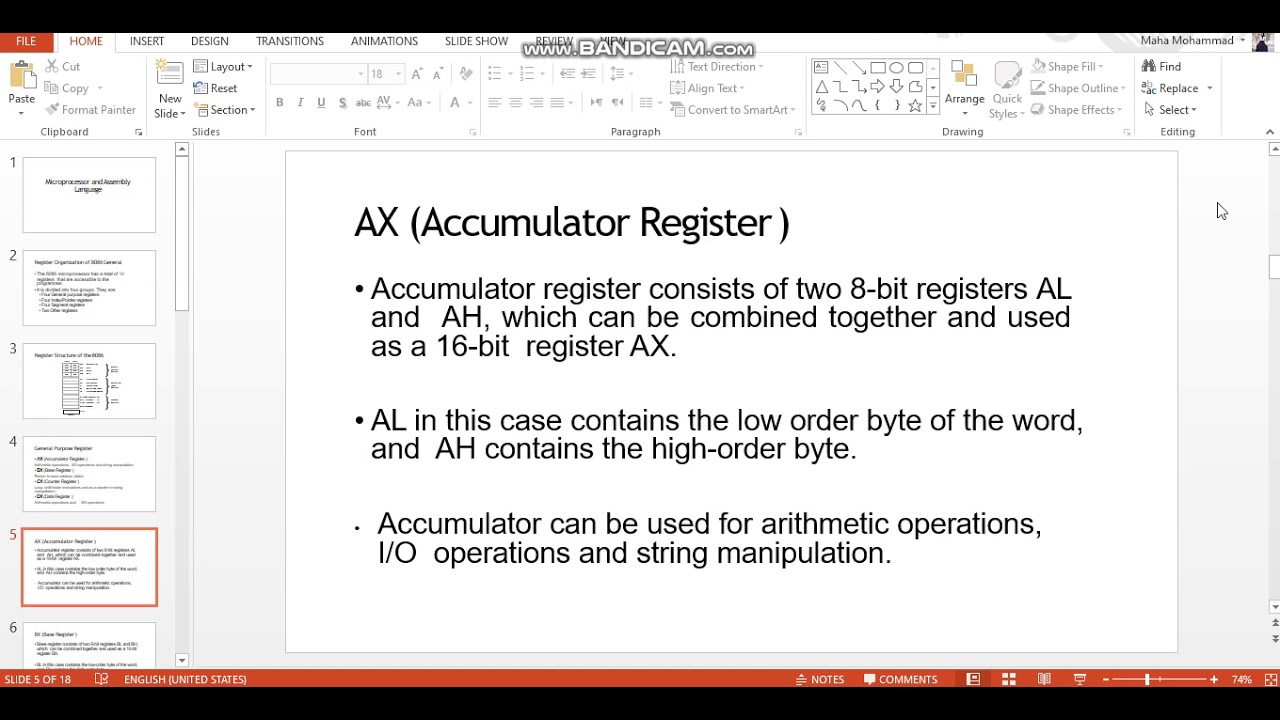 Introduction to assembly language and microprocessors