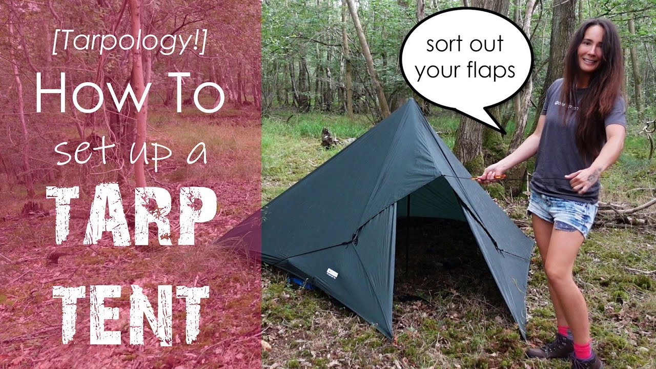 How To set up a Tarp Tent [TARPOLOGY!] Wild Camping Tarp Configuration (by a tarp newbie)
