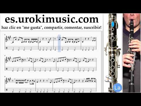 Tutorial de Clarinete Avril Lavigne - Love Me Insane Clases Notas um-i927