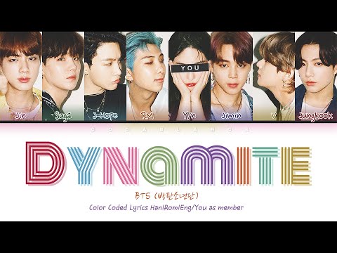 [Karaoke Ver.] BTS "Dynamite" (8 Members Ver.) Color Coded Lyrics Han|Rom|Eng [You as member]