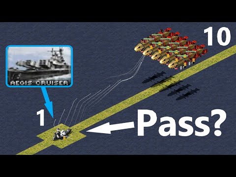 Can 10 Kirovs pass by 1 Aegis - Red Alert 2