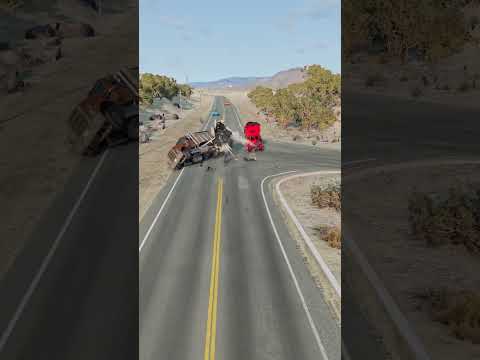 Realistic Highway Car Crashes #178 #shorts #beamngdrive
