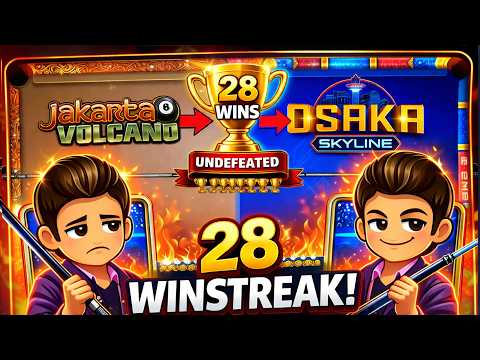 28 Winstreak From Jakarta to OSAKA 😱 Can we Make 200M Coins? 8 Ball Pool - GamingWithK