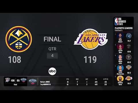 Denver Nuggets @ Los Angeles Lakers Game 3 #NBAplayoffs presented by Google Pixel Live Scoreboard