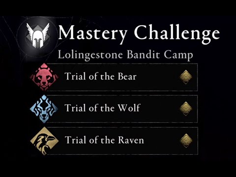 Gold medal Bear trial Lolingestone Bandit Camp AC Valhalla