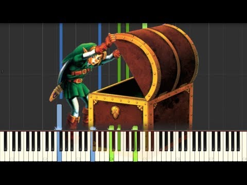 The Legend of Zelda: Ocarina of Time - Open Treasure Chest & Item Catch - Piano (Synthesia) Video
