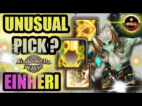 UNUSUAL PICK LIGHT GIANT WARIOR EINHERI - Summoners War