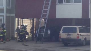 firefighters working roosevelt close at addison Thursday