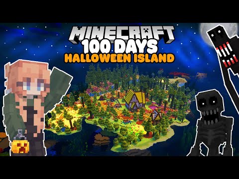 👻 I Survived 100 Days on a Halloween Island (w/ Horror Mods)