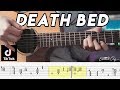 Death Bed Fingerstyle Guitar Tutorial | Free Tabs | Powfu | Arranged by Edward Ong