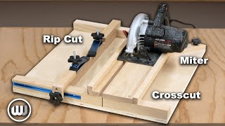 Circular Saw Crosscut & Rip Jig || Free Plan
