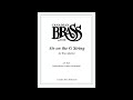 Air on the G String Brass Quintet Score (Bach/arr. Frackenpohl)