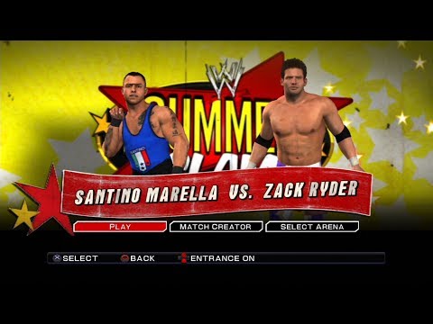 WWE SmackDown VS Raw 2011 PS3 - Santino Marella VS Zack Ryder
