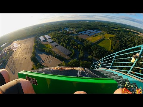 Kingda Ka POV 4K 60fps Sunset Front Row Six Flags Great Adventure Jackson, NJ