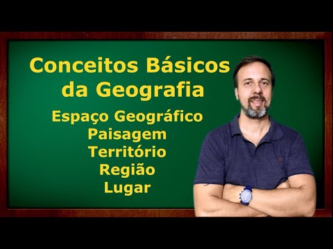 conceitos básicos da Geografia: espaço geográfico, paisagem, território, região e lugar.