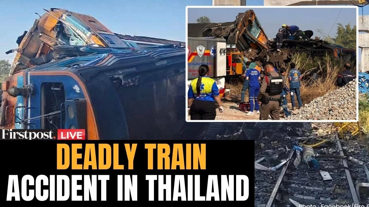 Thailand Train Accident LIVE: At least 19 Dead as Crane Falls on Train in Thailand|Nakhon Ratchasima