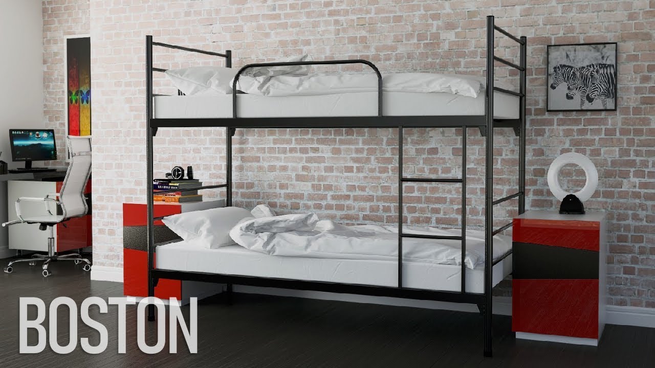 Metalowe łóżko piętrowe ▪️ BOSTON ▪️ łóżka piętrowe | emwomeble.pl