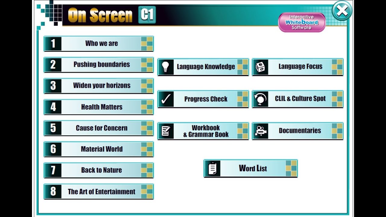 On Screen C1 - demo of IWB software by Express Publishing, Into the future