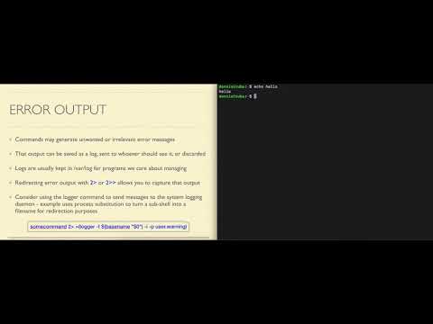 Bash Error Output