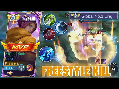 LING FASTHAND FREESTYLE KILL CARRY THE TEAM! GLOBAL LING SOLO RANK - MOBILE LEGENDS