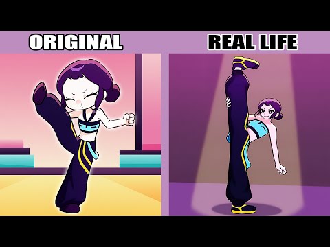 Zoey Practicing Chinese Military Dance | KPop Demon Hunters Animation | Original vs Plush Toys