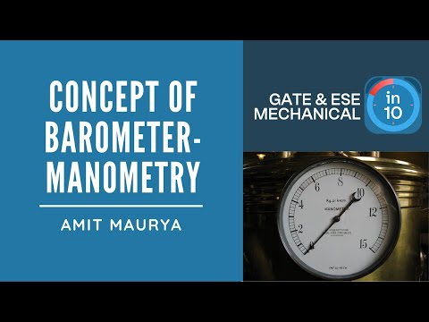 Concept of Barometer - Manometry | Crack GATE & ESE Mechanical (ME) | Amit Maurya