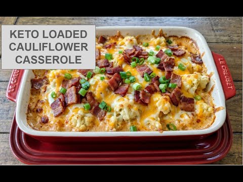 BEST Keto Loaded Cauliflower Casserole | Low Carb, Cheesy & Bacon Comfort Food Recipe